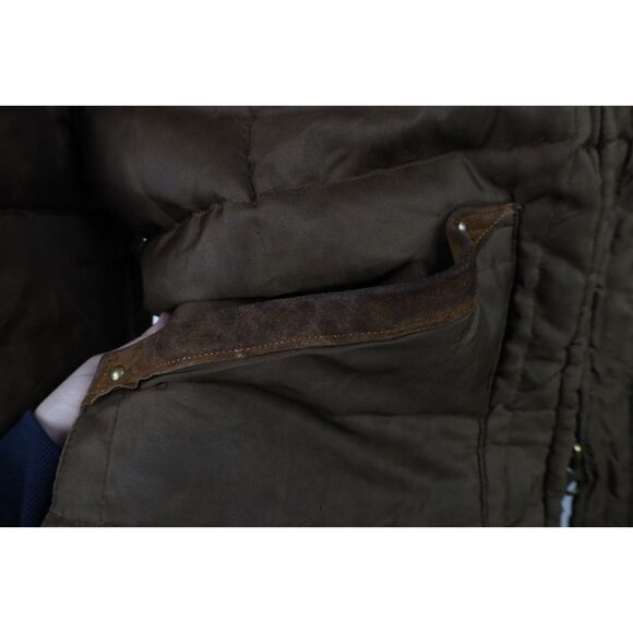 Vtg 70s 80s Bob Allen Mens XL Thrashed Suede Trim Shooting Hunting Jacket USA - Picture 11 of 16